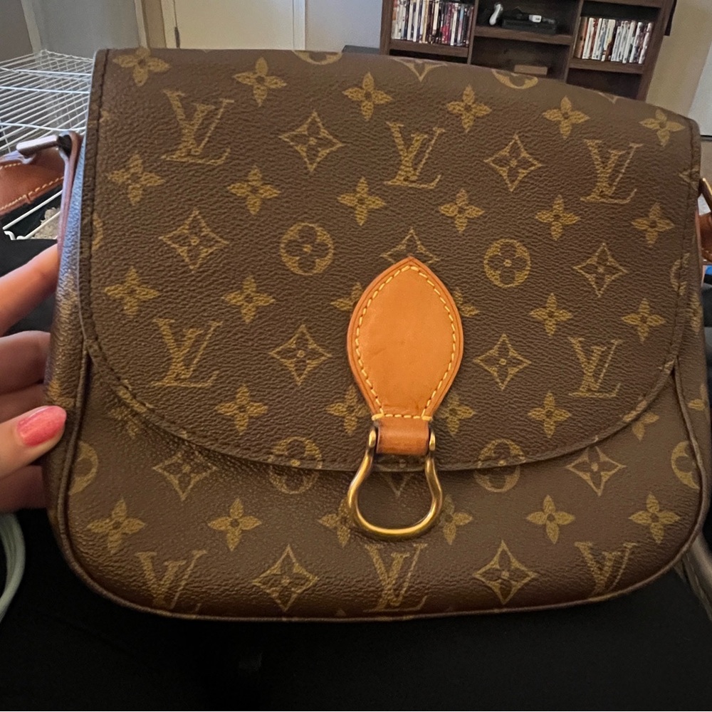 Vintage Louis Vuitton St Cloud GM Brown Monogram Shoulder Bag w/ Brass Hardware